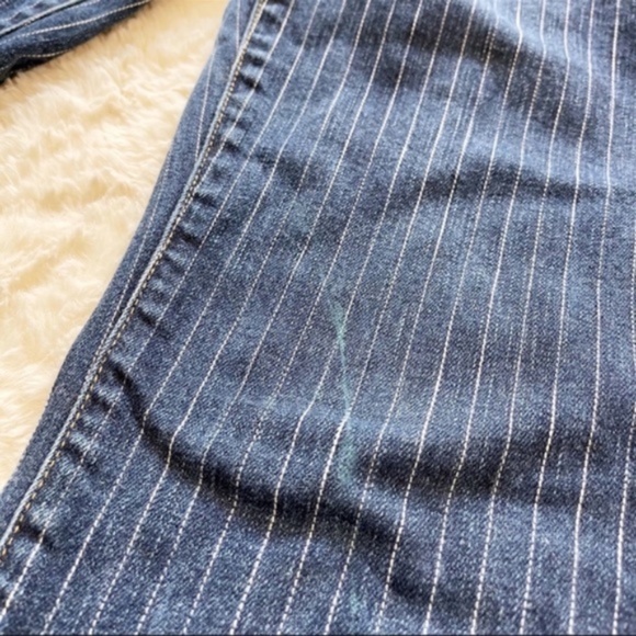 Agave Nectar Boot Cut Slim Fit Pinstriped Jeans 27 - Picture 6 of 6